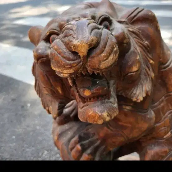 [BUNJANG] Large Wooden Tiger Sculpture / 70    40 센치통나무조각호랑이1개단가