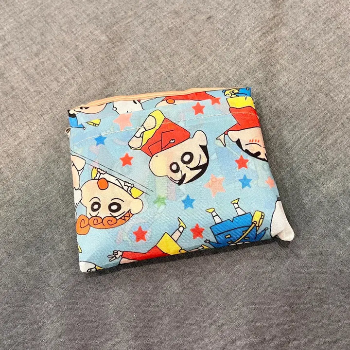 [BUNJANG] Crayon Shin-chan Foldable Shopping Bag / 새상품) 짱구는못말려 접이식 장바구니 가방