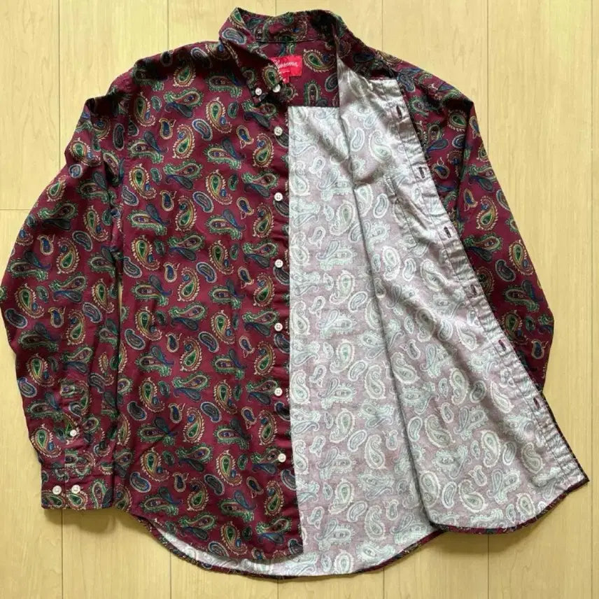[BUNJANG] Supreme Paisley Shirt Burgundy M / 슈프림 페이즐리셔츠 버건디 M