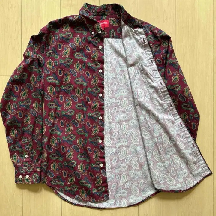 [BUNJANG] Supreme Paisley Shirt Burgundy M / 슈프림 페이즐리셔츠 버건디 M