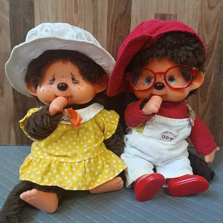 [BUNJANG] Vintage 1978 Monchhichi Couple Set / 고전 몬치치 커플 세트