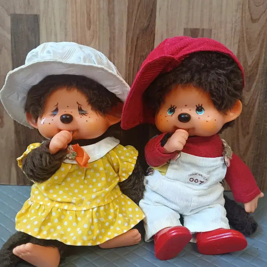 [BUNJANG] Vintage 1978 Monchhichi Couple Set / 고전 몬치치 커플 세트