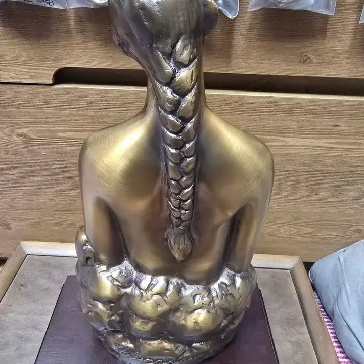 [BUNJANG] Oh Byung-geun Brass Bust Object / 오병근 작 황동 여성 흉상 오브제