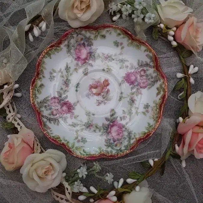 [BUNJANG] Haviland Limoges Floral Gilt Teacup Set / 프랑스하빌랜드 리모즈