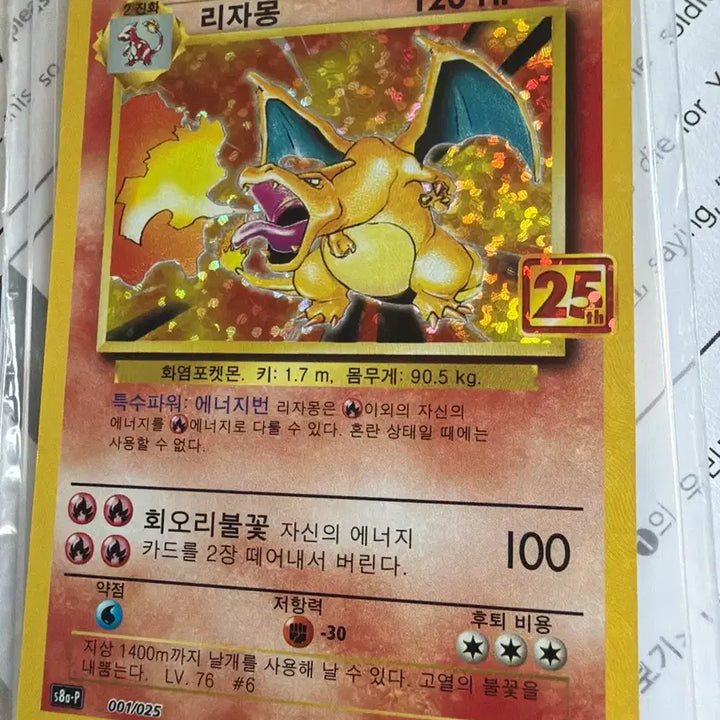 [BUNJANG] Charizard 25th Anniversary / 리자몽 25주년 (상태영상참고)