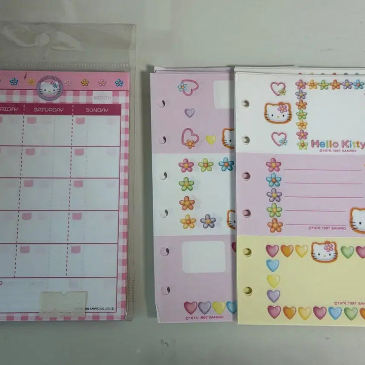 [BUNJANG] Classic Kitty 6-Ring Diary Monthly Refill Inserts / 고전 키티 6공 다이어리 속지 먼슬리 리필 카오하나