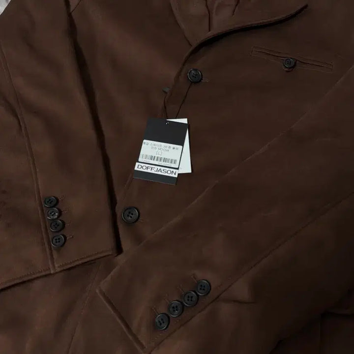 [SOLD OUT] 새상품)도프제이슨 풀업 스웨이드 3버튼 블레이저 MOCHA L사이즈