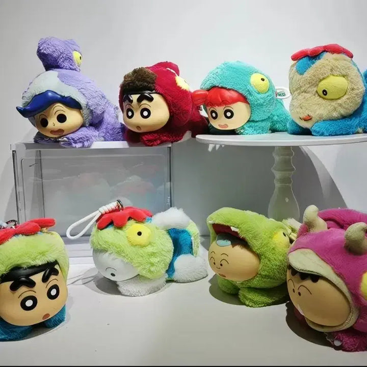 [BUNJANG] Crayon Shin-chan Dinosaur Diary Animal Costume Jjangbu Couple Sealed Full Box / (택포)짱구 공룡일기 동물코스튬 짱부부 미개봉 풀박스