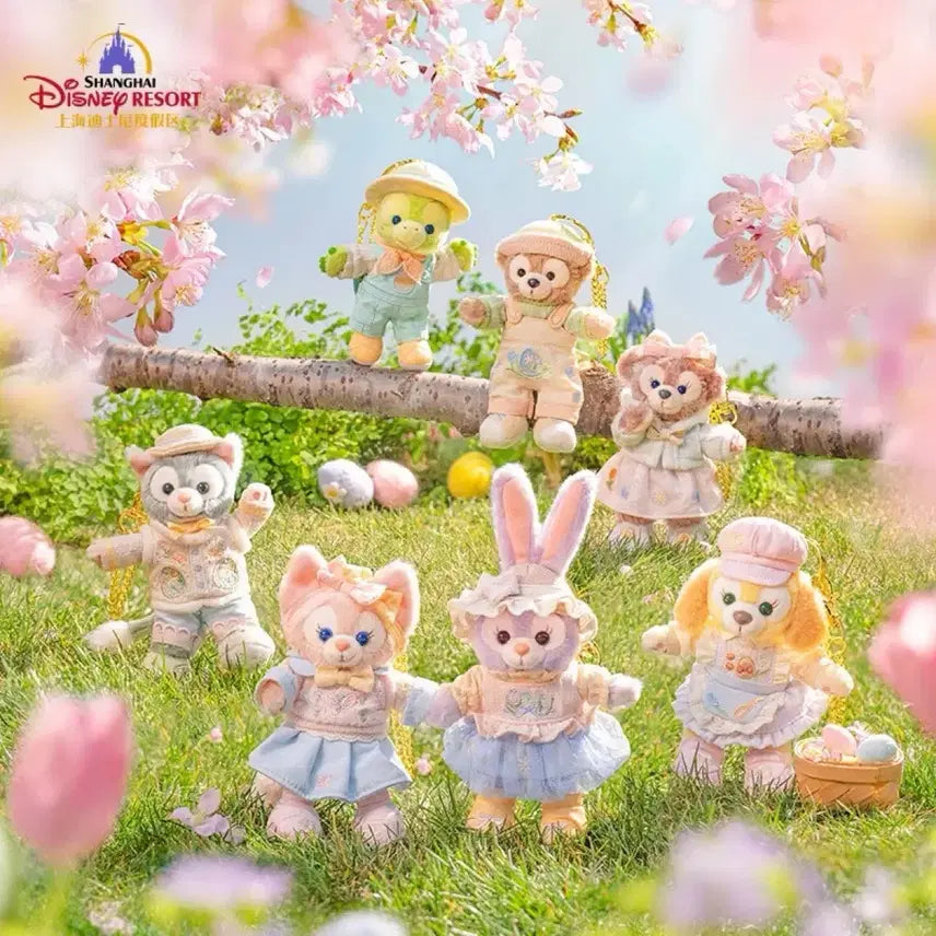 [BUNJANG] Disney Duffy and Friends Shanghai Resort 2025 Spring Series Keychain Set / 특가) 더피와 친구들 디즈니 리조트 상하이 2025 봄 시리즈 키링