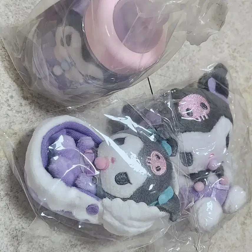 [BUNJANG] Kuromi Baby Angel Doll with Cradle and Bottle / 쿠로미 요람, 젖병, 아기천사 인형