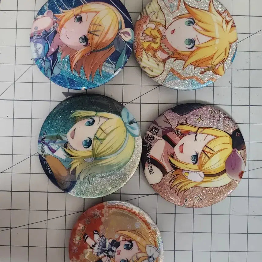 [BUNJANG] Kagamine Rin, Len Can Badge Bundle Set / 카가미네 린,렌 캔뱃지 일괄 판매