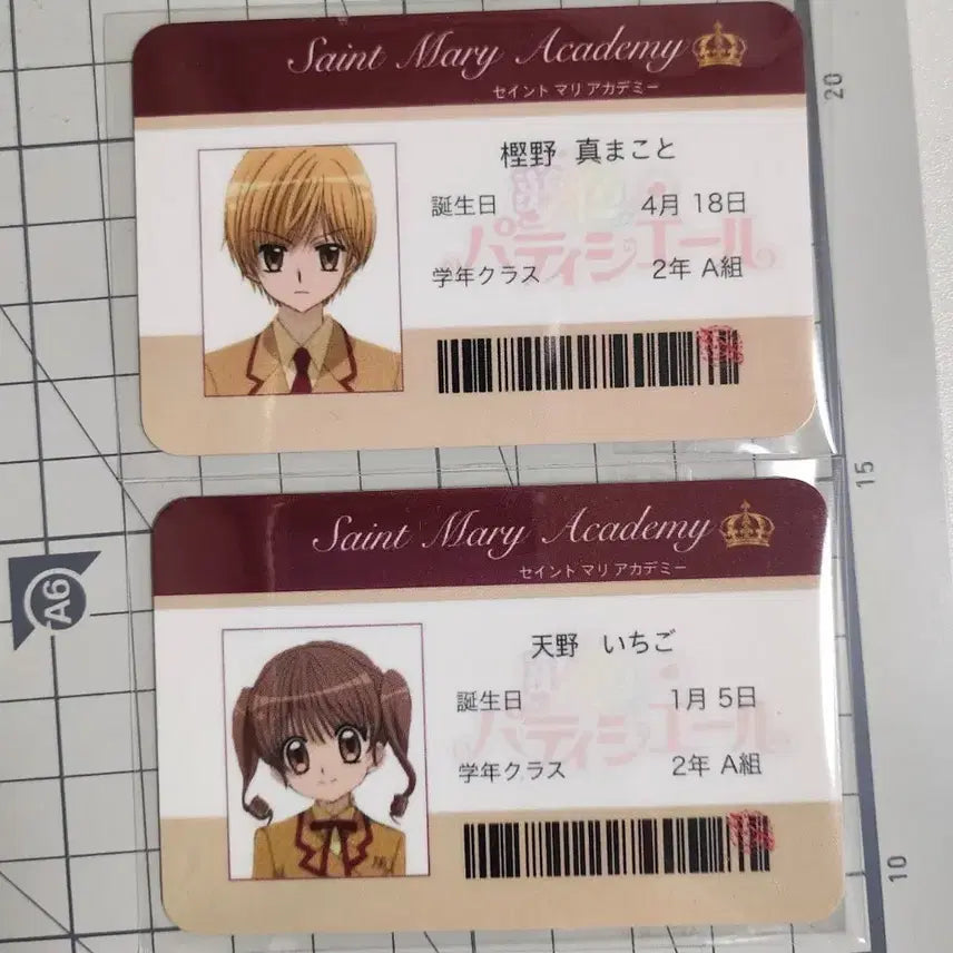 [BUNJANG] Dream Concert (Kamen Rider) Kaon &amp; Strawberry Student ID Set / 꿈빛파티시엘 가온,딸기 학생증 판매