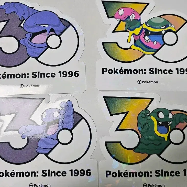 [BUNJANG] Pokemon 30th Anniversary Sticker Bundle (Including Reginal Forms) / 포켓몬 30주년 팝업 스티커 질퍽이 질뻐기 리전폼포함 일괄