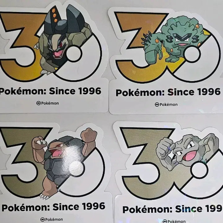 [BUNJANG] Pokemon 30th Anniversary Stickers - Golem, Golem (Hisuian Form), Voltorb, Voltorb (Hisuian Form) - 4 Sticker Bundle / 포켓몬 30주년 팝업 스티커 꼬마돌 딱구리 리전폼 4장일괄