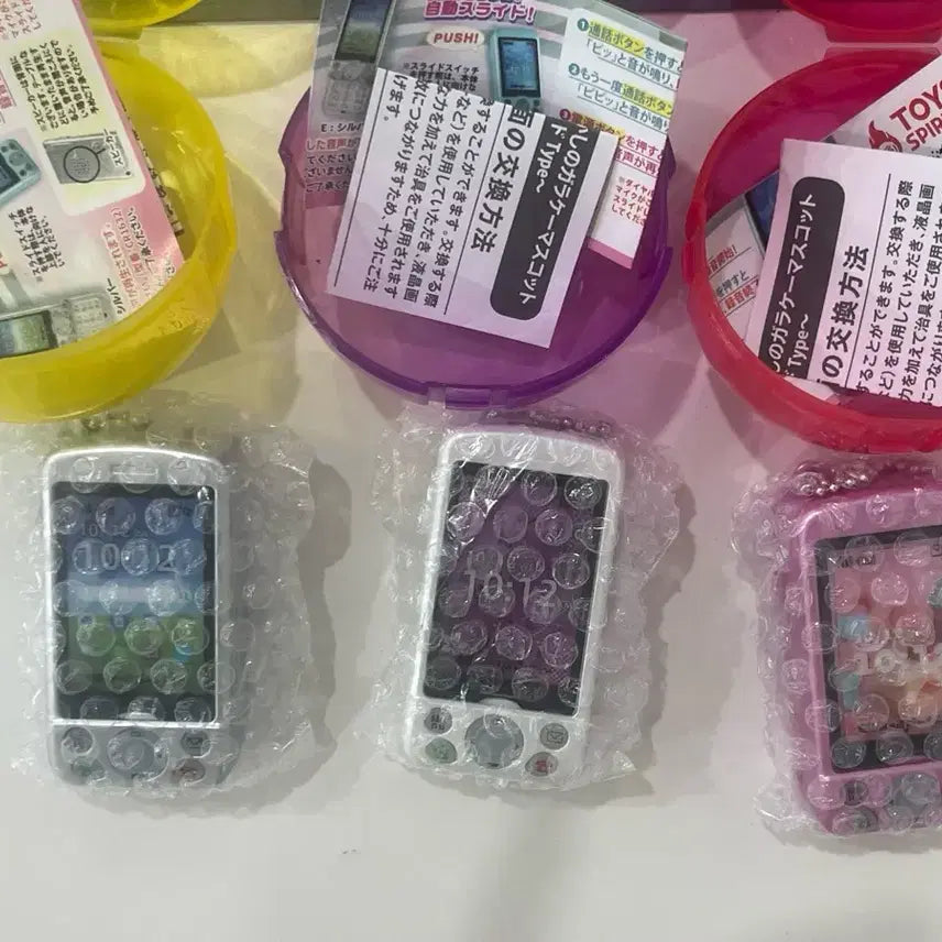 [BUNJANG] Toy Spirit Slide Phone Gacha Silver, White, Pink Bundle Set / 토이스피릿 슬라이드폰가챠 실버,화이트,핑크 일괄