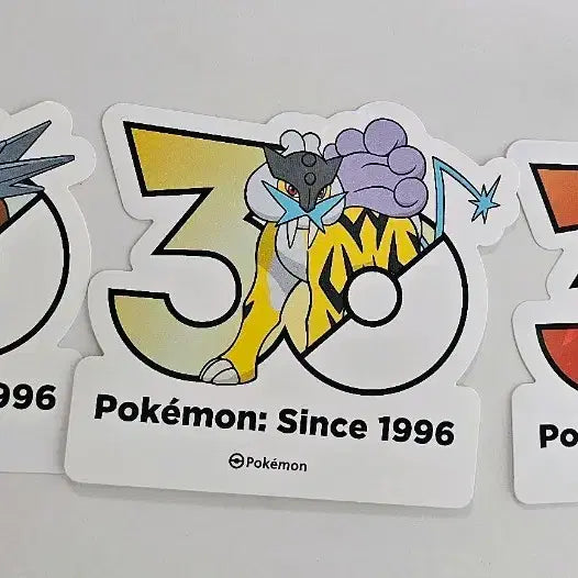 [BUNJANG] Pokemon 30th Anniversary Stickers Entei Raikou Moltres Bundle Set / 포켓몬 30주년 팝업 스티커 엔테이 라이코 파이어 일괄