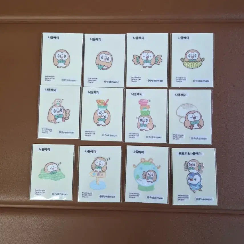 [BUNJANG] Pokemon Piece Naurami Tti-bbo-ssi Seals / 포켓몬 피스 나올빼미 띠부씰