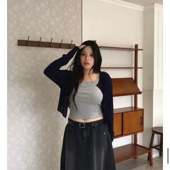 [BUNJANG] DAISY TUELL GIRLJI Summer Cardigan Navy / 새상품 데이지투엘 걸지 썸머 가디건 네이비