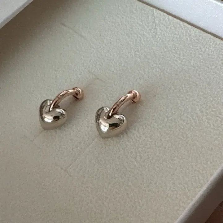 [BUNJANG] 14K Gold Heart One-Touch Earrings / 14k하트원터치귀걸이