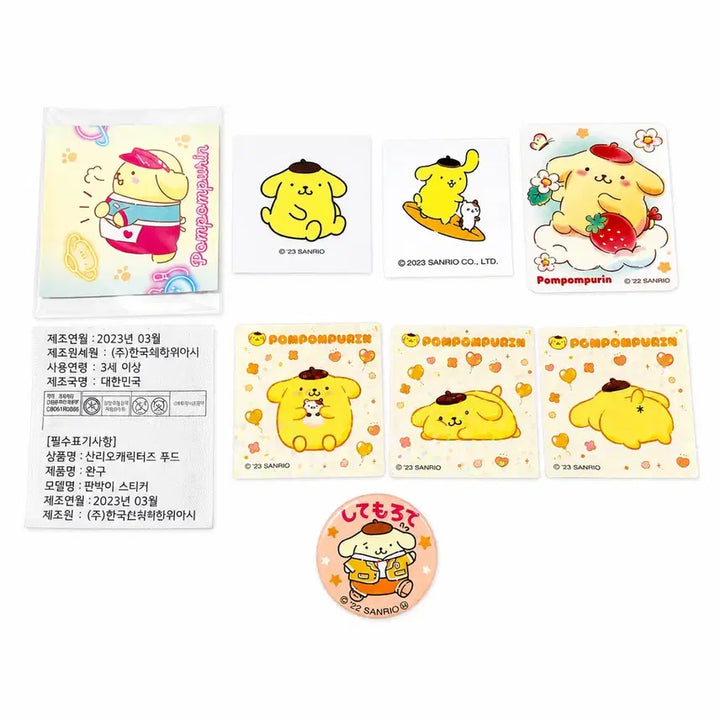 [BUNJANG] Sanrio Pompompurin Sticker Bundle / 산리오 폼폼푸린 띠부씰 및 스티커 일괄