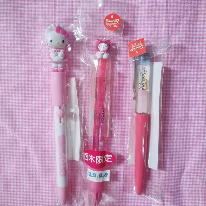 [BUNJANG] Bundle Strawberry Kitty Stationery Ballpoint Pens &amp; Mechanical Pencil / 일괄 고전 키티 딸기키티 샤츠 메이드 웨이트리스 볼펜