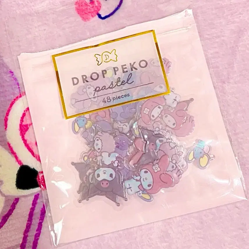 [BUNJANG] My Melody, Kuromi, Piano Deco Sticker Flakes 3D Drop / 마이멜로디쿠로미피아노데코스티커후레이크씰입체3d드롭페코