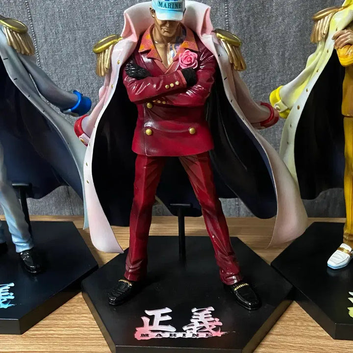 [BUNJANG] Repainted Banpresto One Piece Marine Admirals Figures (Akainu, Kizaru, Aokiji) / [리페인트] 원피스 해군 삼대장 반프 피규어(아카이누,키자루,아오키지)
