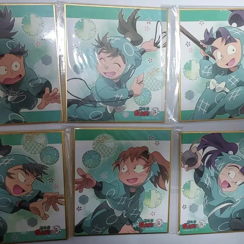 [BUNJANG] Nintama 6 Ninja 1st Year Set Shikishi Bundle / 닌타마 6닌 1학년 색지 일괄