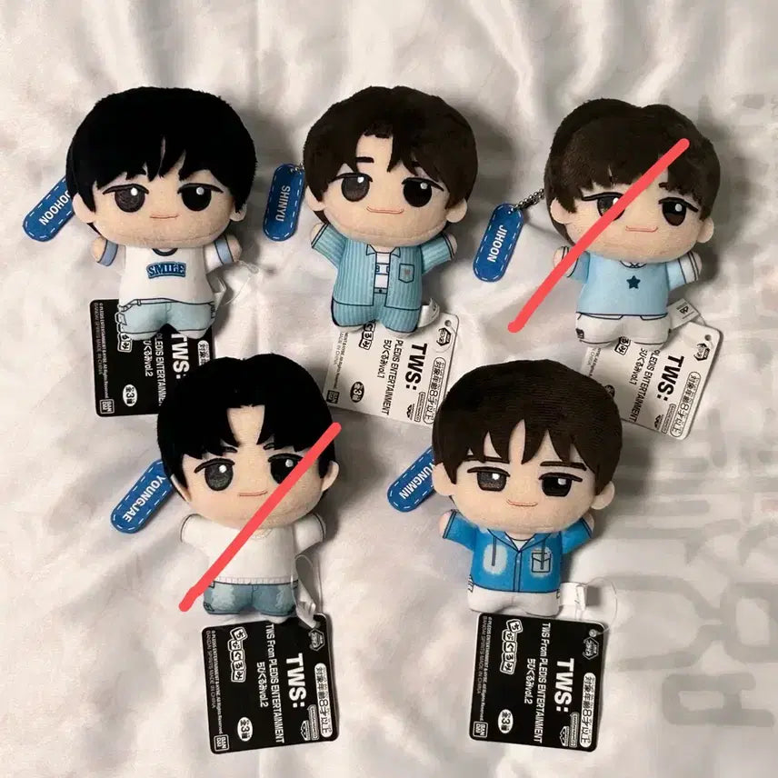 [BUNJANG] TWS x Bandai Collaboration Plush Dolls (Jihoon, Dohyun, Shinyu, Kyungmin, Jae) - Bundle or Individual / 반다이x투어스 콜라보 투어스인형누이 경민