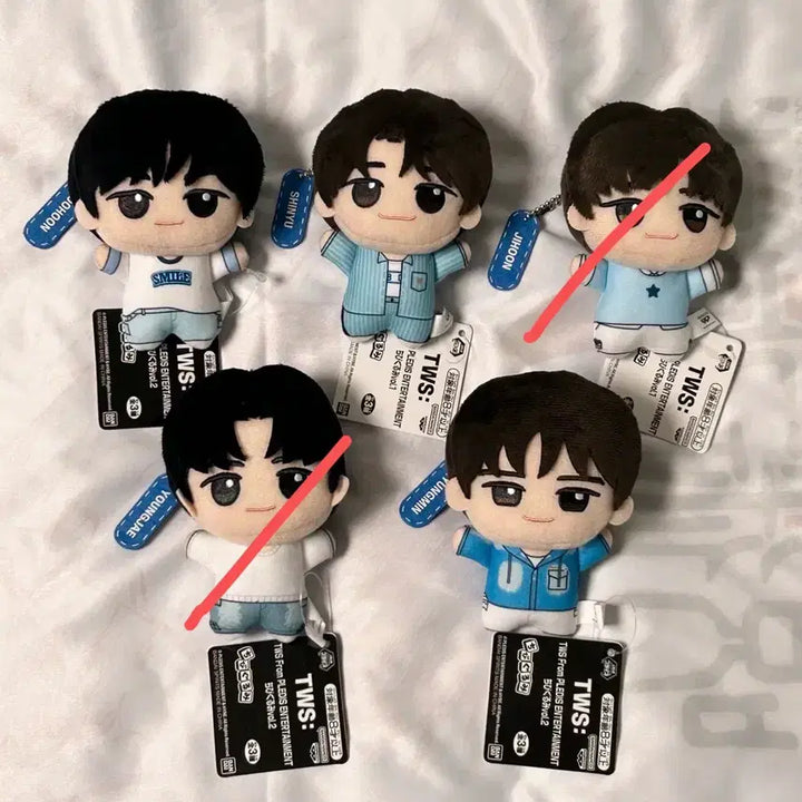 [BUNJANG] TWS x Bandai Collaboration Plush Dolls (Jihoon, Dohyun, Shinyu, Kyungmin, Jae) - Bundle or Individual / 반다이x투어스 콜라보 투어스인형누이 경민