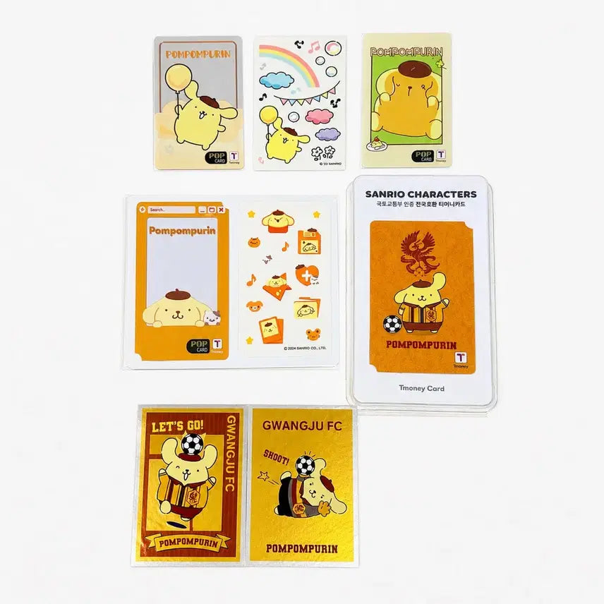 [BUNJANG] Sanrio Pompompurin T-Money Card Bundle Set / 산리오 폼폼푸린 티머니 카드 일괄