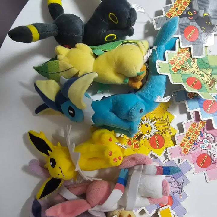[BUNJANG] Pokemon Center Osuwari Eevee Series Set of 9 Limited Edition Plush Dolls / 포켓몬센터 희귀한정 오스와리 이브이 시리즈 인형 9마리