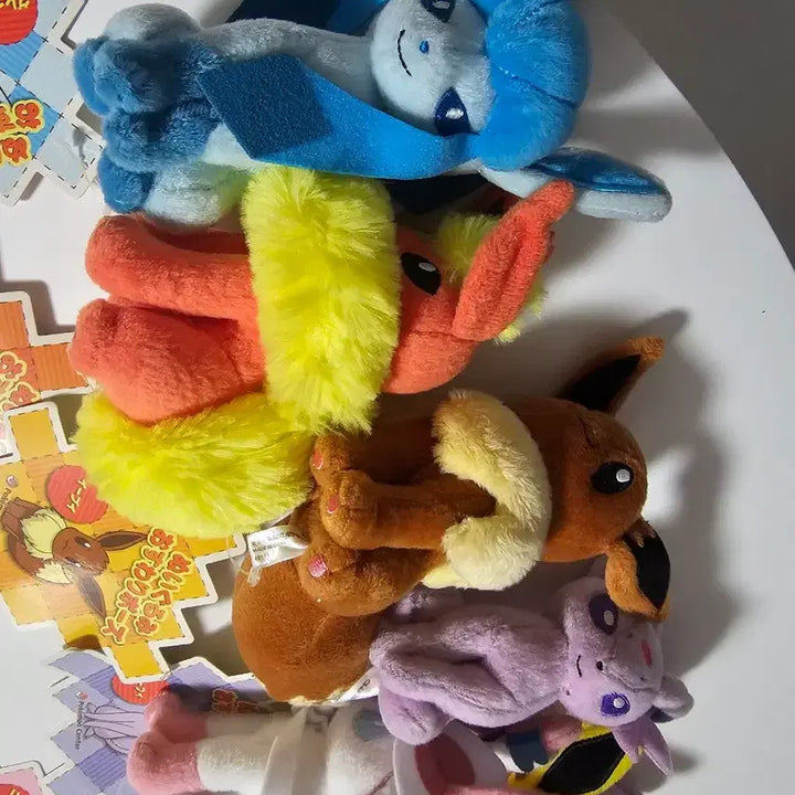 [BUNJANG] Pokemon Center Osuwari Eevee Series Set of 9 Limited Edition Plush Dolls / 포켓몬센터 희귀한정 오스와리 이브이 시리즈 인형 9마리