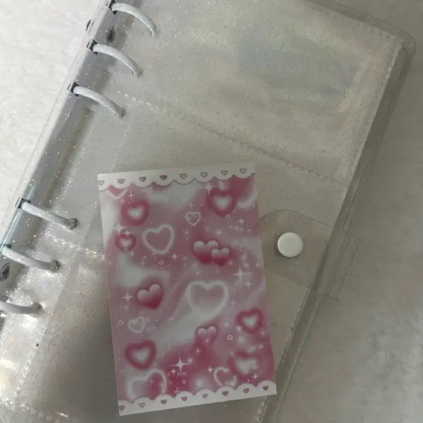 [BUNJANG] Clear Glitter Binder with Inner Sleeves / 투명 글리터 바인더