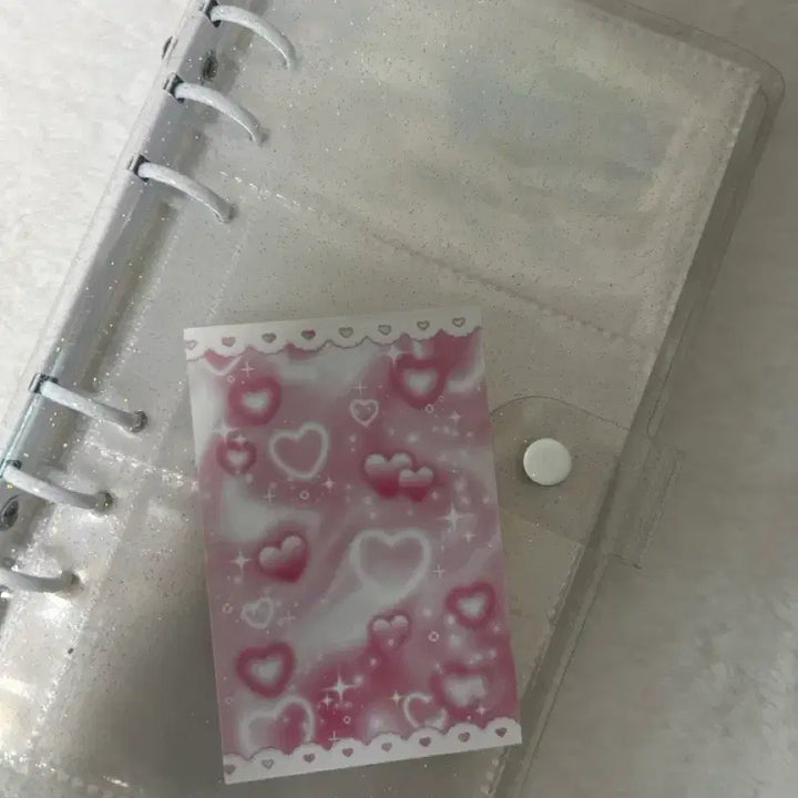 [BUNJANG] Clear Glitter Binder with Inner Sleeves / 투명 글리터 바인더