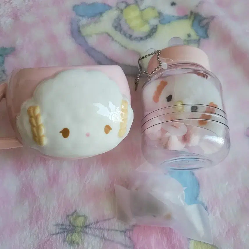 [BUNJANG] Sanrio Corgi Myu Baby Mug Bottle Doll / 산리오 코기뮹 머그컵 젖병 인형 베이비
