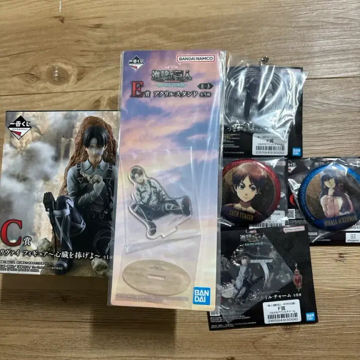 [BUNJANG] Attack on Titan Levi Ichiban Kuji C Prize + D Prize Figure Set / 진격의거인 제일복권 리바이 c상 +하위상