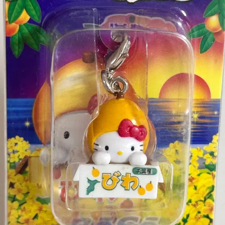 [BUNJANG] Hello Kitty Vintage Limited Edition Biwa Mango Strap / 헬로키티 고전키티 지역한정 비파 망고 과일 스트랩 박스혈