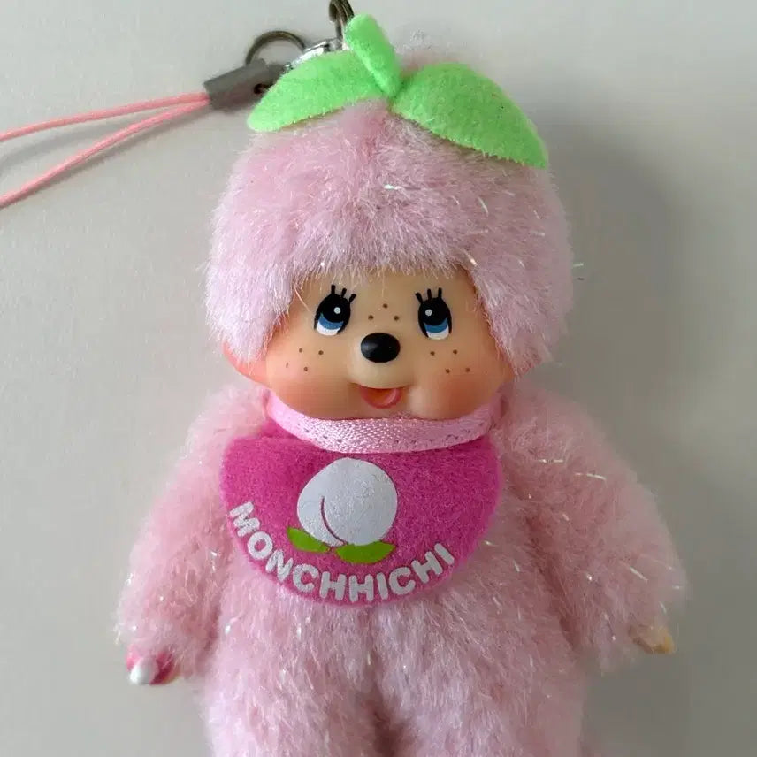 [BUNJANG] Regional Limited Peach Monchhichi Mini / 지역한정 복숭아 몬치치