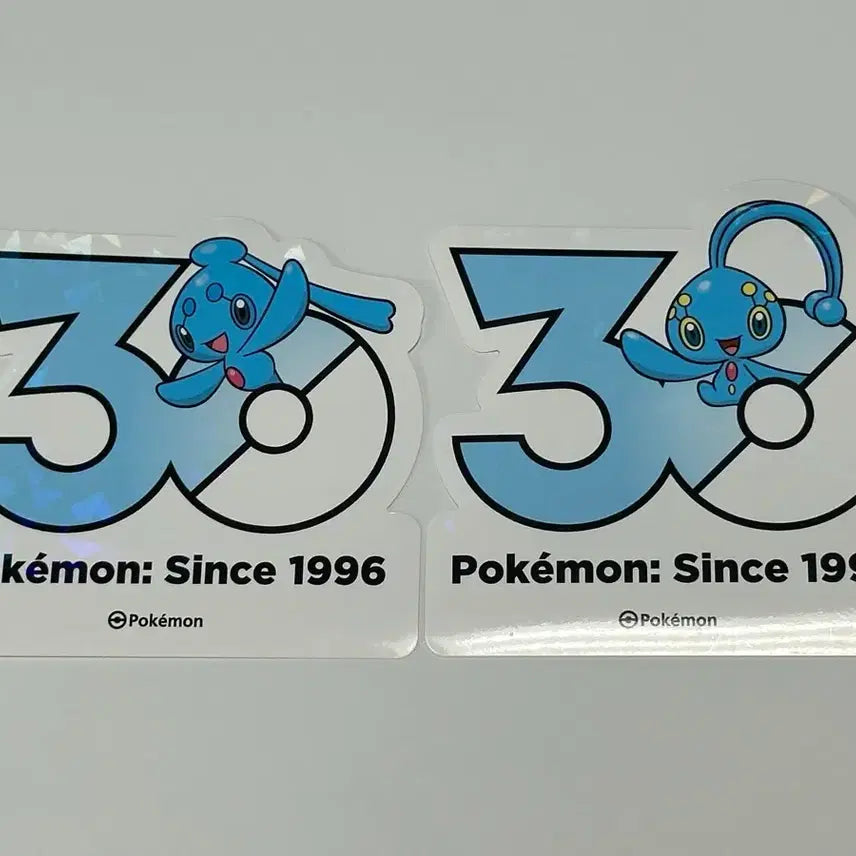 [BUNJANG] Pokemon 30th Anniversary Logo Sticker Collection - Manaphy &amp; Phione / 포켓몬 팝업 30주년 로고 스티커 컬렉션 마나피 피오네