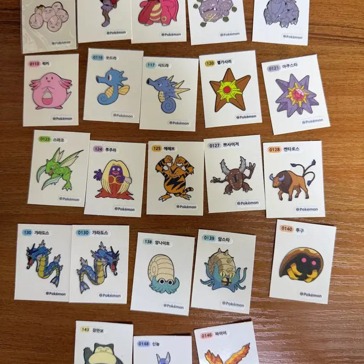 [BUNJANG] Pokemon 1st Generation Stickers Bundle Set (87 pcs, No Duplicates) / 포켓몬스터 1세대 띠부씰 노중복 89개(피카츄 파이리 파이어 꼬북이 등)