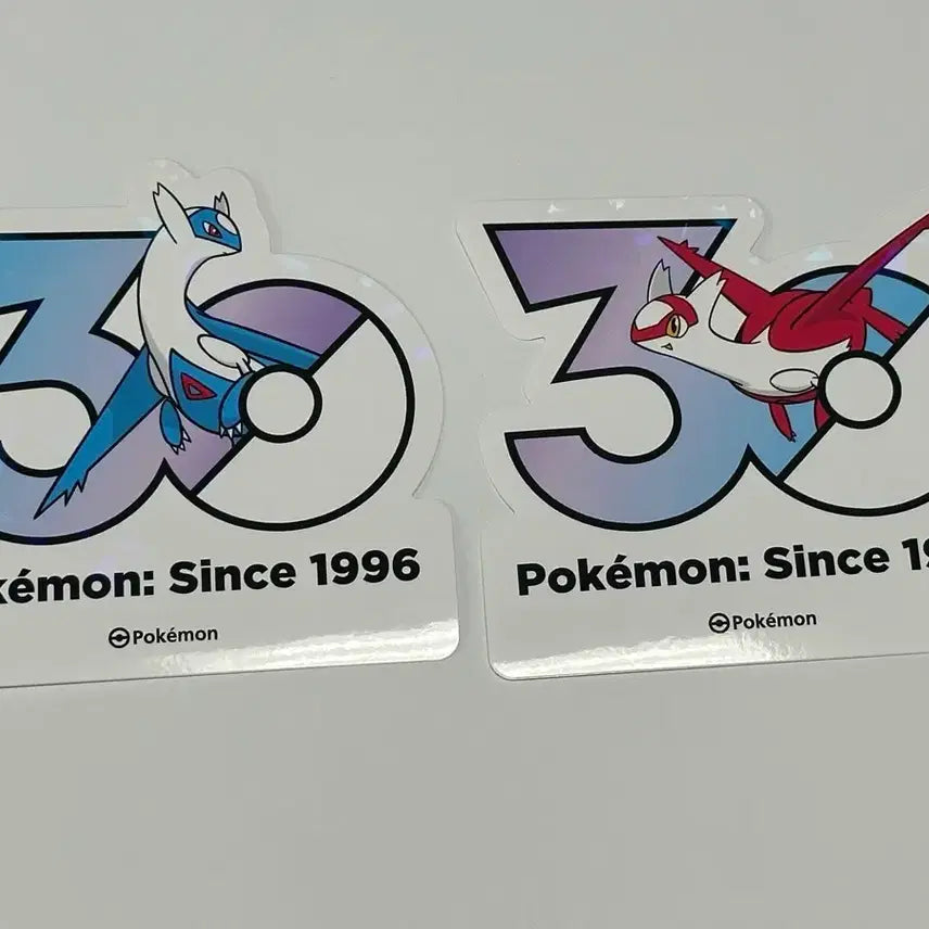 [BUNJANG] Pokemon 30th Anniversary Logo Sticker Collection Latias Latios / 포켓몬 팝업 30주년 로고 스티커 컬렉션 라티오스 아티아스