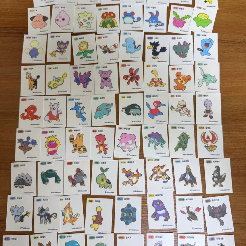 [BUNJANG] Pokemon Stickers 75 Piece Bundle / 포켓몬스터 띠부씰 2세대 이후 75개