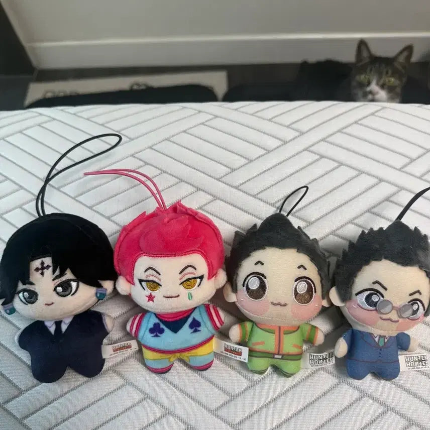 [BUNJANG] Hunter x Hunter Character Plush Set (Hisoka, Chrollo, Gon, Leorio) / 헌터X헌터 캐릭터 인형(히소카,클로로,곤,레오리오)