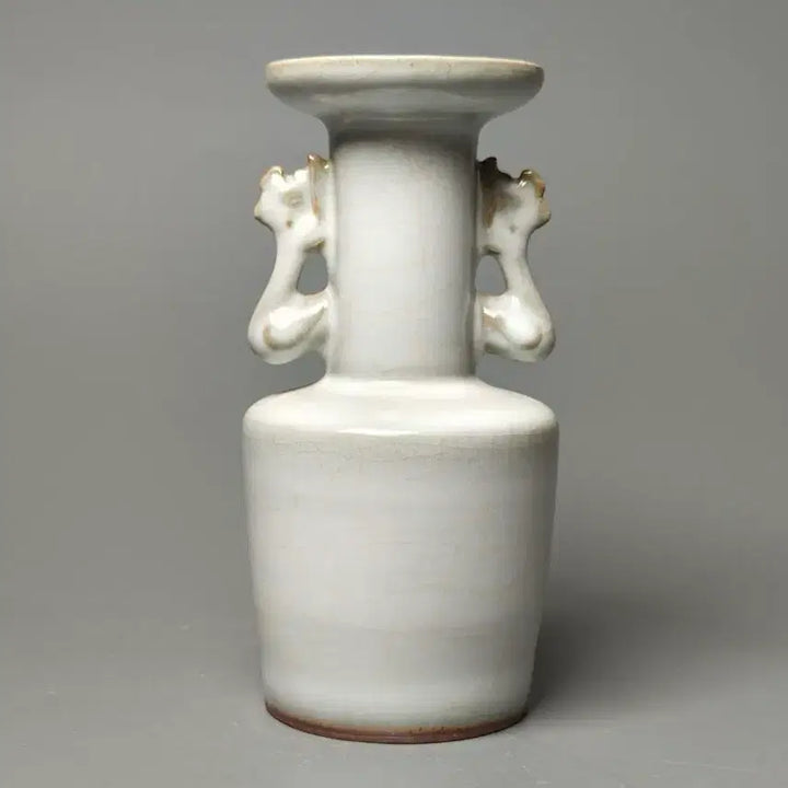 [BUNJANG] Late Qing Dynasty Longquan Celadon Twin-Handled Vase / [진품] 청나라 후기 용천요 백청유 쌍이호 중국도자기 골동품 고미술품