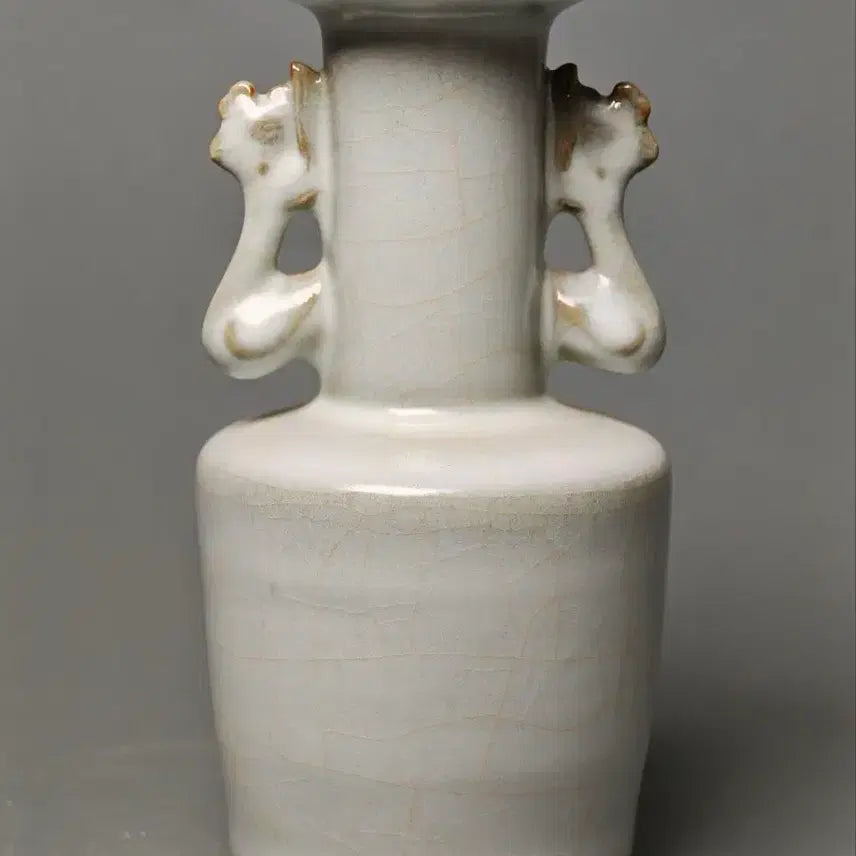 [BUNJANG] Late Qing Dynasty Longquan Celadon Twin-Handled Vase / [진품] 청나라 후기 용천요 백청유 쌍이호 중국도자기 골동품 고미술품