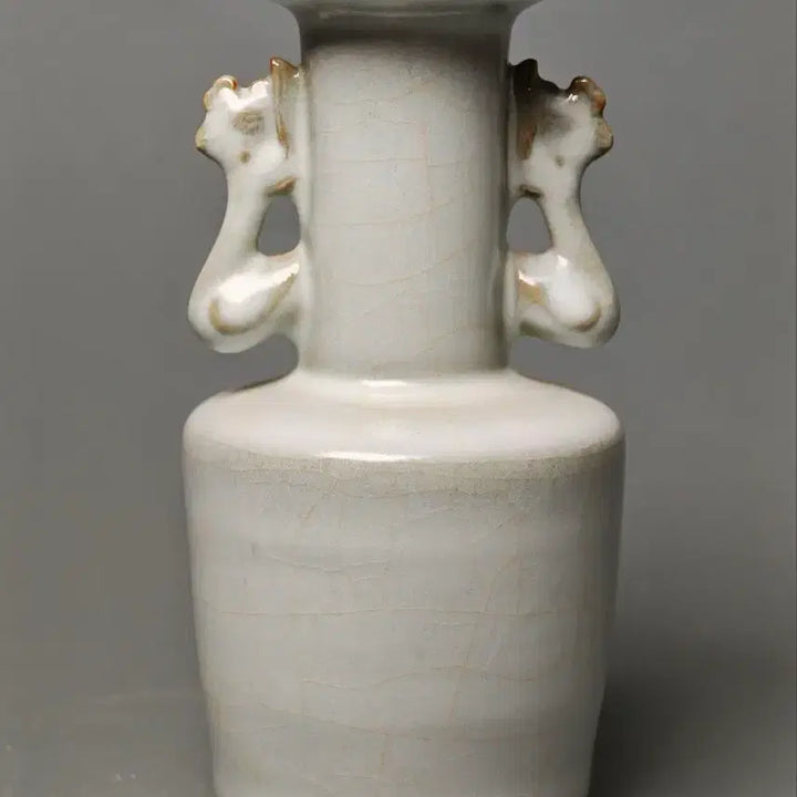 [BUNJANG] Late Qing Dynasty Longquan Celadon Twin-Handled Vase / [진품] 청나라 후기 용천요 백청유 쌍이호 중국도자기 골동품 고미술품