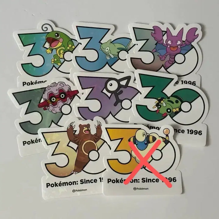 [BUNJANG] Pokemon 30th Anniversary Logo Sticker Collection / 포켓몬 팝업 30주년 로고 스티커 컬렉션
