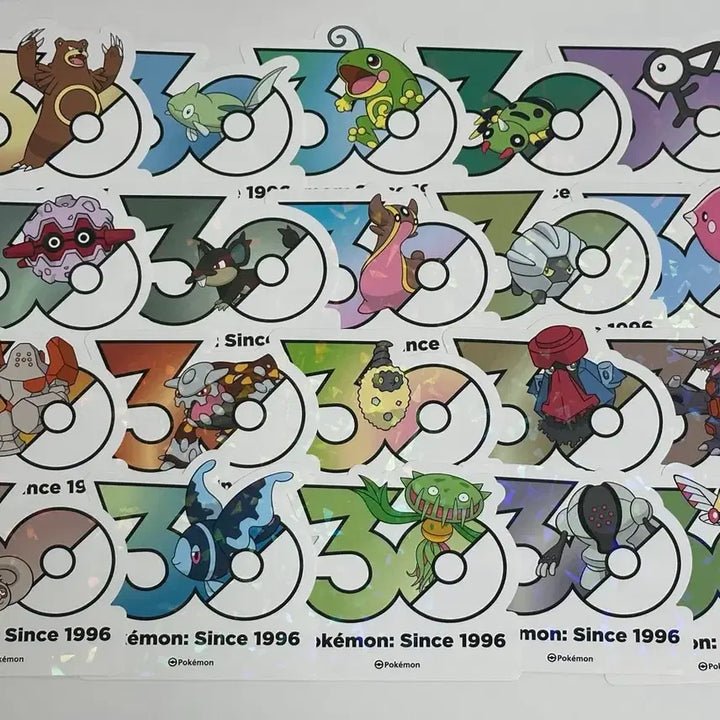 [BUNJANG] Pokemon 30th Anniversary Logo Sticker Collection / 포켓몬 팝업 30주년 로고 스티커 컬렉션