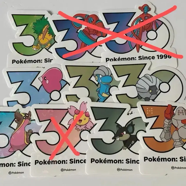 [BUNJANG] Pokemon 30th Anniversary Logo Sticker Collection / 포켓몬 팝업 30주년 로고 스티커 컬렉션
